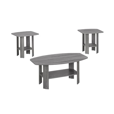 Monarch Specialties Dining Table - 36"X 48" / Grey Cement / Chrome Metal I 7925P